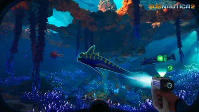 Subnautica Video Game Underwater Bioluminescent Animals Wallpaper 4K 3838x2158 Reef, Ultrawide, QHD