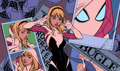 Dynamic Gwen Stacy Also Known Abstract Wallpaper 4K 4031x2396 A, Dynamic, Hd, Desktop, Wallpaper:, Featuring, Gwen, Stacy, Also, Known, Spider-gwen, Surrounded, White, Ultrawide, 4k