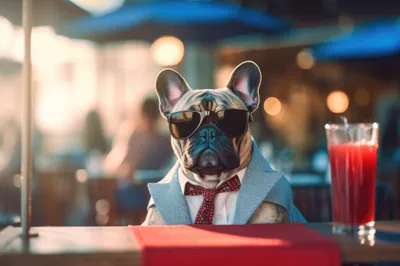 Fashionista French Bulldog Sunglasses World Wallpaper 4K 2208x1471 Full HD, Ultrawide
