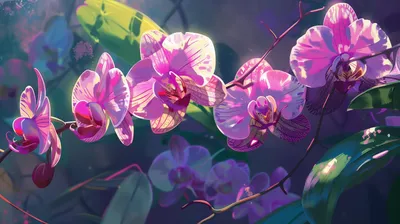 Vibrant Arrangement Pink Orchids Their Abstract Wallpaper 4K 2912x1632 A, Vibrant, Hd, Desktop, Wallpaper, Featuring, Beautiful, Arrangement, Pink, Orchids, Showcasing, Their, Gray, White, Ultrawide, QHD