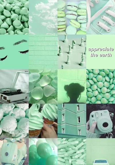 Enjoy Refreshing Green Aesthetic Abstract Wallpaper 4K 1200x1720 Gray, White