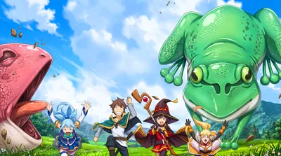Konosuba God Blessing Abstract Wallpaper 4K 5502x3070 Ultrawide, 4k