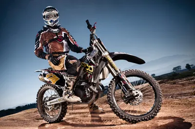Serene Motocross Wallpaper Cars Wallpaper 4K 2047x1360 A, Motocross, Athlete, Poses, Confidently, On, High-performance, (motorcycle), Against, Distant, Landscape, Showcasing, Gray, Ultrawide, Full HD