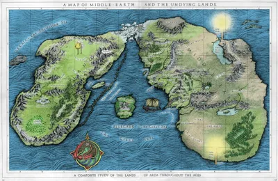 Misty Detailed Wallpaper Fantasy Wallpaper 4K 2160x1405 A, Detailed, Map, Of, Middle-earth, And, The, Undying, Lands, Capturing, Rich, Fantasy, White, Gray, Ultrawide, Full HD