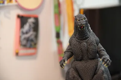 Detailed Godzilla Figure Fantasy Wallpaper 4K 4752x3168 A, Detailed, Godzilla, Figure, Stands, In, Focus, Against, Blurred, Captured, Vivid, Ultra, Gray, Landscape, 4K
