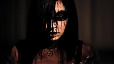 Dark Themed Woman Long Black/Dark Wallpaper 4K 1920x1078 Hd, Dark-themed, Desktop, Wallpaper, Featuring, A, Woman, With, Long, Hair, Partially, Covering, Orange, Gray, Ultrawide, Full HD