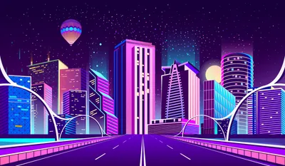 Bold Artistic Wallpaper Space Wallpaper 4K 6000x3500 Artistic, Hd, Wallpaper, Featuring, A, Vibrant, Cityscape, With, Skyscrapers, Road, Foreground, Hot, Pink, Gray, Ultrawide, 4K