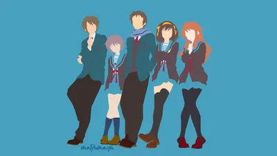 Suzumiya Haruhi Yuutsu Abstract Wallpaper 4K 1920x1080 Suzumiya, Haruhi, No, Yuutsu, Pink, Gray, Ultrawide, Full HD