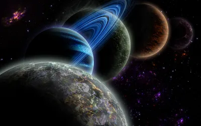 Sci Space Multiple Planets Wallpaper 4K, Space category