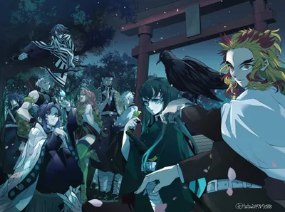 Demon Slayer Kimetsu Yaiba Abstract Wallpaper 4K 2048x1525 Hd, Desktop, Wallpaper, Of, The, Demon, Slayer, Kimetsu, Yaiba, Characters, Including, Gray, Landscape, Full HD