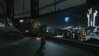 Video Game Pragmata Lone Astronaut Space Wallpaper 4K 1918x1078 Blue, Ultrawide