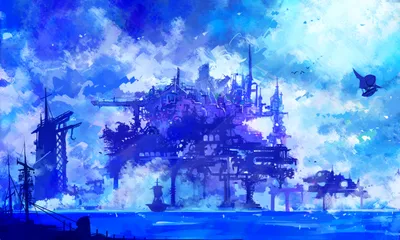 Calm Anime Wallpaper Nature Wallpaper 4K 2870x1722 Hd, Anime, Wallpaper, Featuring, An, Original, Detailed, Scene, Boats, Sea, Under, Dramatic, Red, White, Ultrawide, QHD