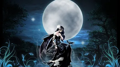 Radiant Mystical Wallpaper Space Wallpaper 4K 1920x1080 A, Mystical, Angel, Stands, Gracefully, Beneath, Luminous, Full, Moon, Surrounded, Delicate, Floral, Gray, White, Ultrawide, Full HD