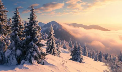 Winter Mountains Inversion During Nature Wallpaper 4K 2208x1314 Hour, Full HD, Ultrawide