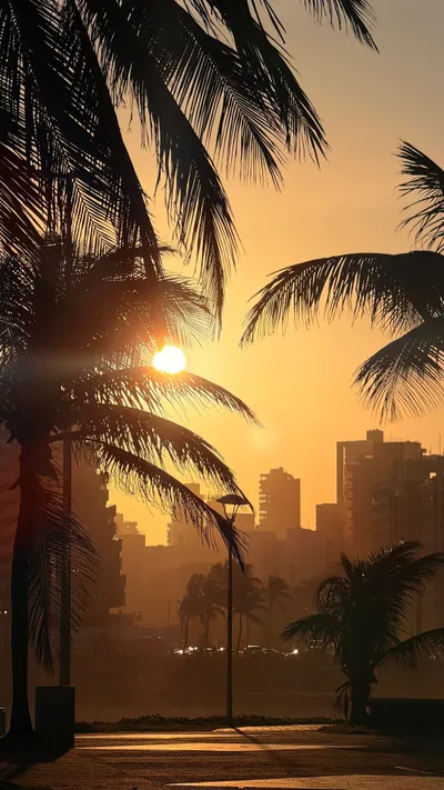 Moody Sunset Wallpaper Nature Wallpaper 4K 2268x4032 Orange, Pink