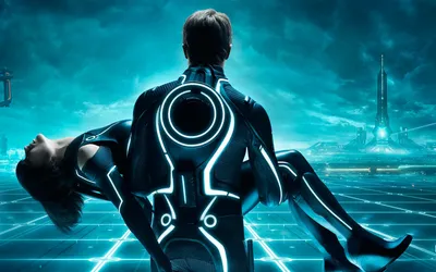 Dramatic Tron Legacy Abstract Wallpaper 4K 1920x1200 A, Dramatic, Hd, Wallpaper, From, *tron:, Legacy*, Featuring, Figure, Holding, Brown, Yellow, Ultrawide, Full HD
