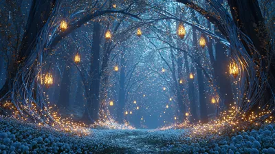 General Wallpaper 2942x1646 Nature Wallpaper 4K 2942x1646 Dark Blue, Lantern-lit, Ultrawide, QHD