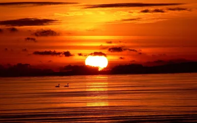 Ocean Sunset Cave Wallpaper 4K, Nature category