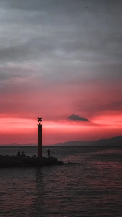 Lighthouse Coast Sunset Time Wallpaper 4K, World category