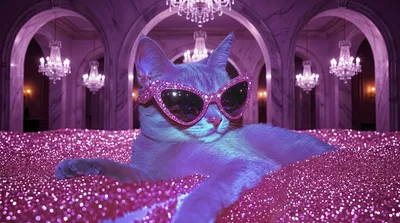 Pink Glitter Pool Animals Wallpaper 4K 1933x1078 Pool, Full HD, Ultrawide