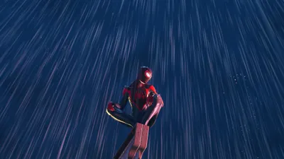 Anime Wallpaper 3838x2158 Abstract Wallpaper 4K 3838x2158 Spider-man, Red-and-black, Suit, Rain, Ultrawide, QHD