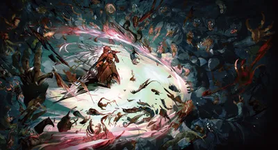 Bold Anime Wallpaper Abstract Wallpaper 4K 2048x1106 Hd, Anime, Wallpaper, From, Overlord, Featuring, A, Dynamic, Battle, Scene, Central, Character, White, Ultrawide, Full HD