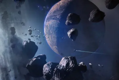 Golden Sci Wallpaper Wallpaper 4K, Space category