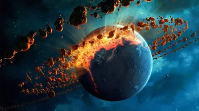 Sci Planet Space Space Wallpaper 4K 1920x1080 Hd, Sci-fi, Desktop, Wallpaper, Showing, A, Planet, In, Space, Being, Struck, Fiery, Brown, Ultrawide, Full HD
