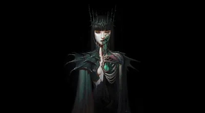 Calm Dark Wallpaper Black/Dark Wallpaper 4K 1966x1084 A, Dark, Fantasy, Wallpaper:, Featuring, Demon, With, Skeletal, Features, Adorned, Regal, Eerie, Gray, White, Brown, Ultrawide, Full HD