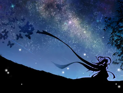 Serene Captivating Wallpaper Space Wallpaper 4K 1991x1510 A, Captivating, Hd, Wallpaper, Featuring, Hatsune, Miku, The, Iconic, Vocaloid, Character, Silhouetted, Brown, Gray, Landscape, Full HD