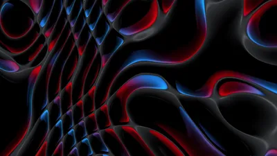Abstract Shapes Glossy Abstract Wallpaper 4K 1920x1080 Abstract, Shapes, In, Glossy, Red, Blue, And, Black, Form, Wavy, Grid-like, Pattern, Green, Ultrawide, Full HD