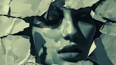 Moody Duotone Wallpaper Abstract Wallpaper 4K 2912x1632 Hd, Duotone, Wallpaper, Of, A, Woman's, Face, Artistically, Woman, 039, Fragmented, Creating, Gray, Ultrawide, QHD