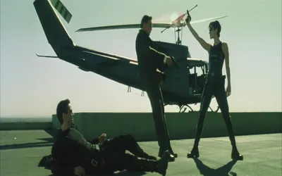 Vibrant Movie Wallpaper Abstract Wallpaper 4K 1680x1050 Hd, Desktop, Wallpaper, From, The, Movie, Matrix, Showing, Key, Characters, Rooftop, Helicopter, Gray, White, Ultrawide