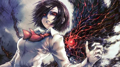 Calm Anime Wallpaper Abstract Wallpaper 4K 1920x1080 Anime, Hd, Wallpaper, Featuring, Touka, Kirishima, From, Tokyo, Ghoul, Short, Hair, Red, White, Gray, Ultrawide, Full HD