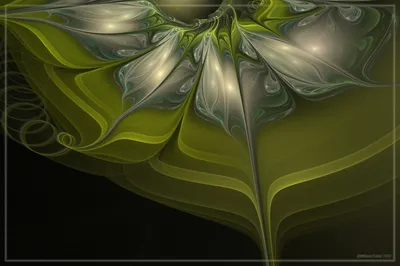 Abstract Green Floral Pattern Wallpaper 4K, Abstract category