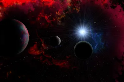 Sci Depicting Bright Star Illuminating Space Wallpaper 4K 5000x3300 4k, Ultra, Hd, Sci-fi, Desktop, Wallpaper, Depicting, A, Bright, Star, Illuminating, Red, Gray, Ultrawide