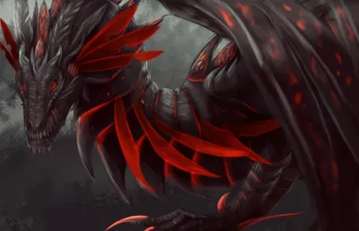 Detailed Fantasy Dragon Fantasy Wallpaper 4K 4000x2578 A, Detailed, Fantasy, Dragon, With, Red, Glowing, Accents, Dark, Scales, Set, Against, Gray, Ultrawide, 4k