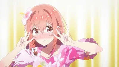Anime Wallpaper 1918x1078 Abstract Wallpaper 4K 1918x1078 Rent-a-girlfriend, Pink-haired, Ultrawide