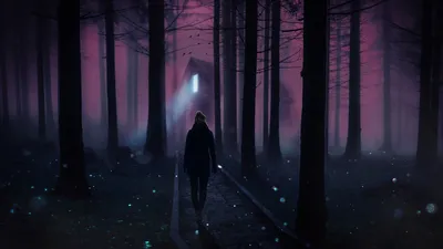 Dark Dark Wallpaper Fantasy Wallpaper 4K 1920x1080 A, Dark, Fantasy, Hd, Pc, Wallpaper, Shows, Solitary, Figure, Walking, Toward, Glowing, Brown, Gray, Ultrawide, Full HD