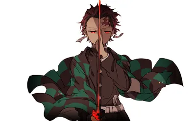 Tanjiro Kamado Anime Demon Slayer Abstract Wallpaper 4K 1920x1188 Hd, Desktop, Wallpaper, Featuring, Tanjiro, Kamado, From, The, Anime, Demon, Slayer, Kimetsu, White, Ultrawide, Full HD