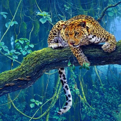 Jungle Big Leopard Wallpaper 4K, Animals category