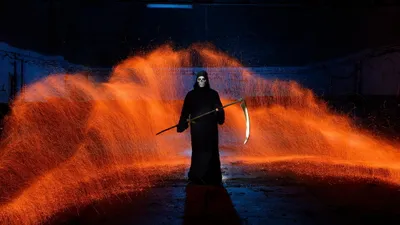 Dark Grim Reaper Wallpaper 4K, Black/Dark category