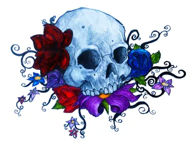 Bold Vibrant Wallpaper Abstract Wallpaper 4K 2048x1536 A, Vibrant, Hd, Desktop, Wallpaper, Featuring, Detailed, Skull, Surrounded, Colorful, Roses, Swirling, White, Landscape, Full HD