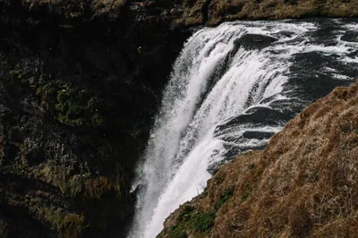 Gafoss Waterfall Iceland Nature Wallpaper 4K 2208x1471 Full HD, Ultrawide