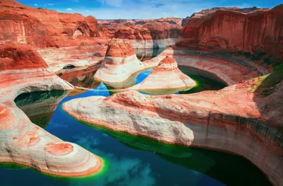 Horseshoe Bend Arizona Vibrant Wallpaper 4K, Animals category