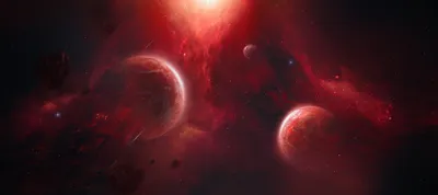 Vibrant Vibrant Wallpaper Space Wallpaper 4K 3672x1633 Hd, Pc, Desktop, Wallpaper, Featuring, A, Vibrant, Red, Nebula, Glowing, Stars, Multiple, Brown, Ultrawide, QHD