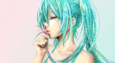 Serene Hatsune Wallpaper Abstract Wallpaper 4K 1914x1050 Hatsune, Miku, Anime, Vocaloid, Hd, Desktop, Wallpaper, White, Ultrawide