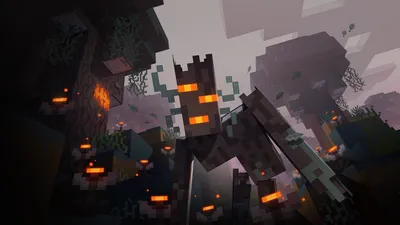 Captivating Minecraft Menacing Figure Glowing Games Wallpaper 4K 2560x1440 A, Captivating, Hd, Wallpaper, From, Minecraft, Featuring, Menacing, Figure, Glowing, Orange, Eyes, Gray, Black, Ultrawide, QHD