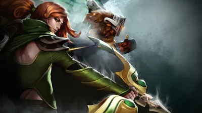 Dreamy Juggernaut Wallpaper Games Wallpaper 4K 1920x1080 Hd, Pc, Desktop, Wallpaper, Featuring, Juggernaut, And, Windranger, Dota, Showcasing, Dynamic, Characters, Gray, Ultrawide, Full HD