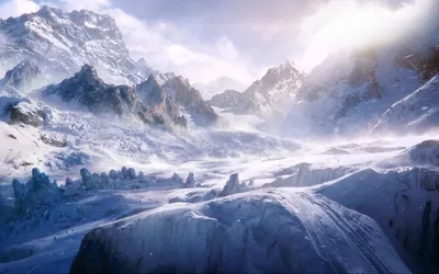 Radiant Snowy Wallpaper Nature Wallpaper 4K 1920x1200 Hd, Desktop, Wallpaper, Of, A, Snowy, Winter, Mountain, Landscape, Fantasy, Atmosphere, Featuring, White, Gray, Ultrawide, Full HD